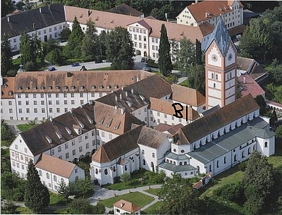 Kloster Scheyern - mit Markierung der Arbeitsräume